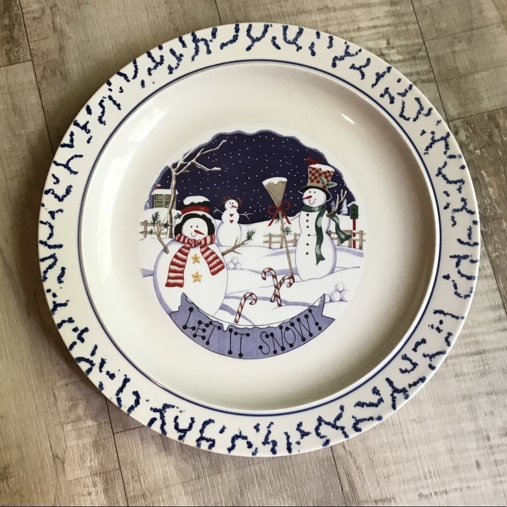 Let It Snow! Snowman plate